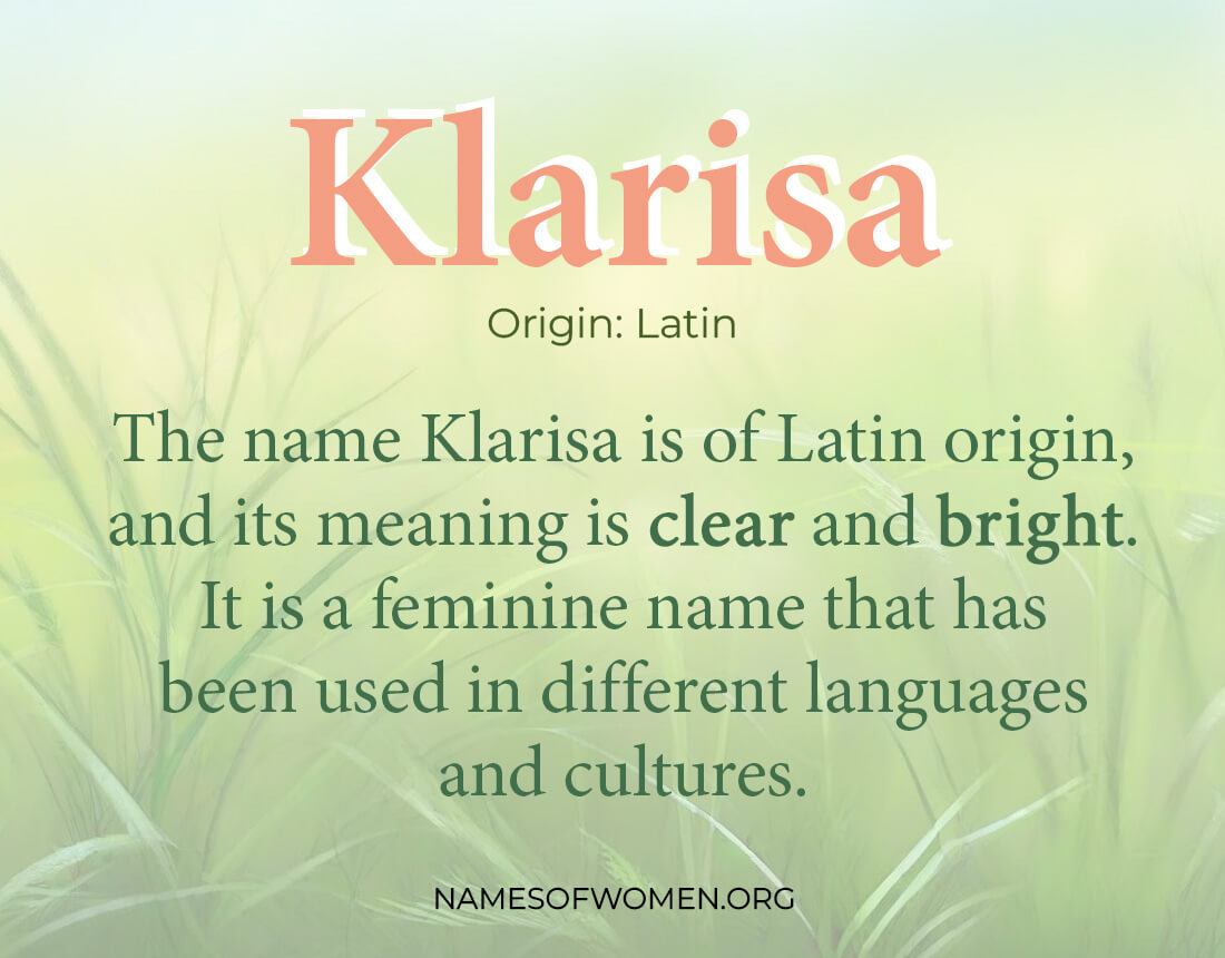 klarisa name meaning